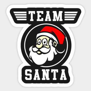 Team Santa Claus Christmas Sticker